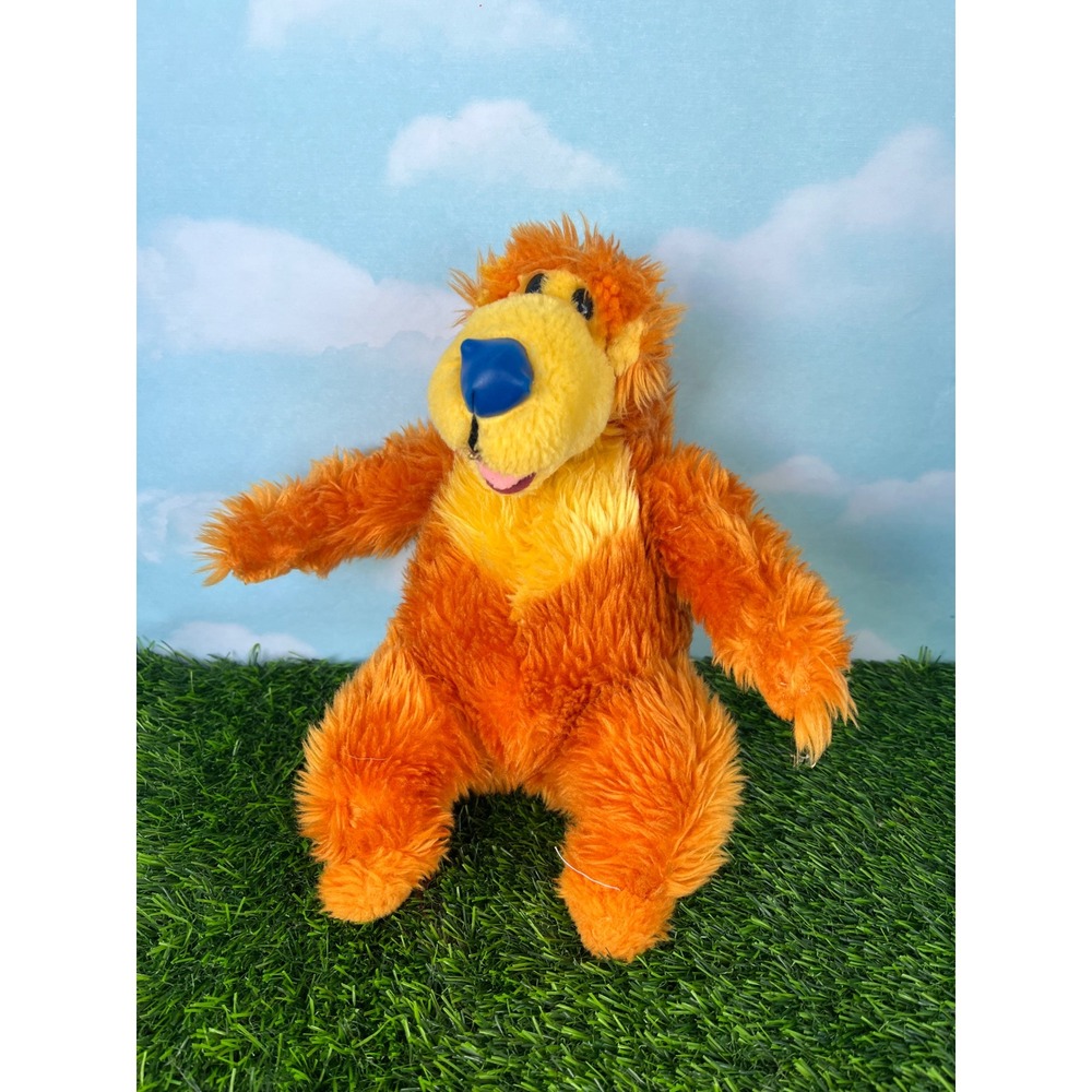 Vintage Bear in the Big Blue House Plush 10 Inch Jim Henson Orange Blue Nose